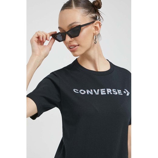 Converse t-shirt bawełniany kolor czarny Converse M ANSWEAR.com
