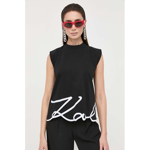 Karl Lagerfeld t-shirt bawełniany kolor czarny Karl Lagerfeld L ANSWEAR.com