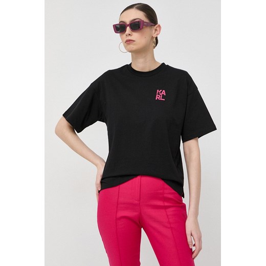 Karl Lagerfeld t-shirt bawełniany kolor czarny Karl Lagerfeld XS ANSWEAR.com