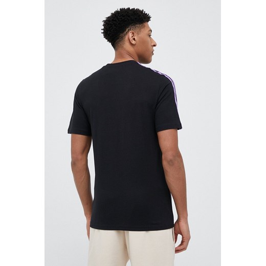 adidas t-shirt bawełniany kolor czarny wzorzysty S ANSWEAR.com