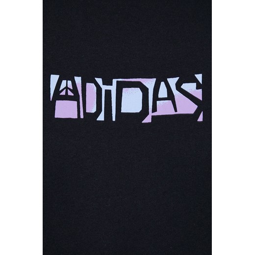 adidas t-shirt bawełniany kolor czarny wzorzysty L ANSWEAR.com