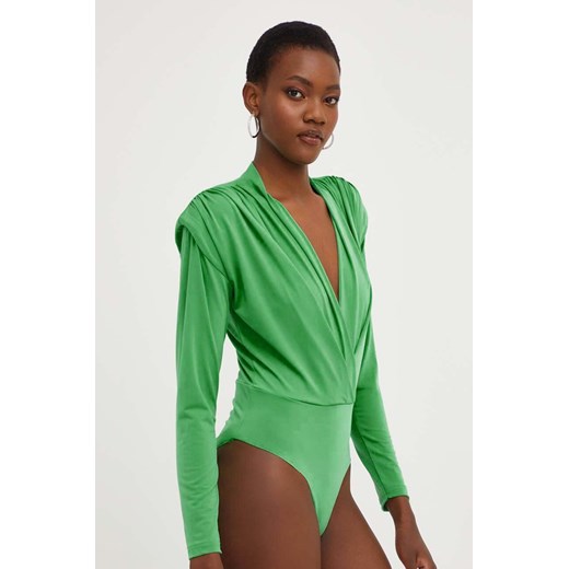 Answear Lab body kolor zielony gładka Answear Lab S ANSWEAR.com