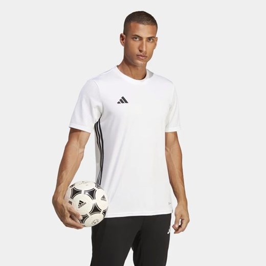 T-shirt męski Adidas z krótkimi rękawami biały sportowy 