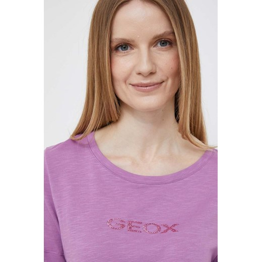 Geox t-shirt damski kolor fioletowy Geox M ANSWEAR.com