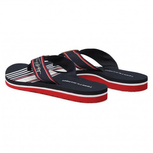TOMMY HILFIGER Granatowe japonki SIGNATURE (38) Tommy Hilfiger 38 SUPELO