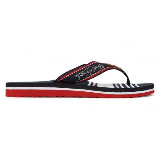 TOMMY HILFIGER Granatowe japonki SIGNATURE (38) Tommy Hilfiger 38 SUPELO