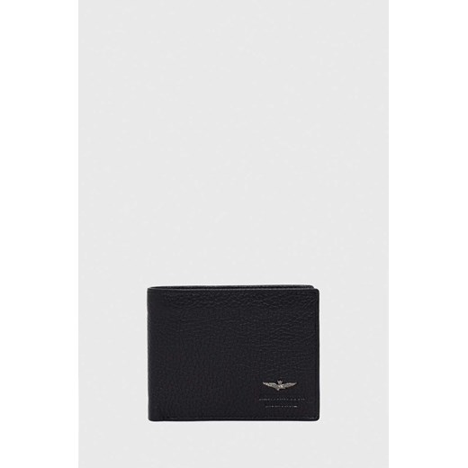 Aeronautica Militare portfel skórzany męski kolor czarny ze sklepu ANSWEAR.com w kategorii Portfele męskie - zdjęcie 154167179