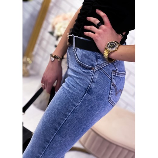 Spodnie jeansowe niebieskie SO375-5 Fason XL Sklep Fason