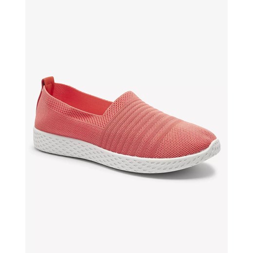 Koralowe damskie tenisówki slip on Covvu- Obuwie Royalfashion.pl 40 royalfashion.pl promocja