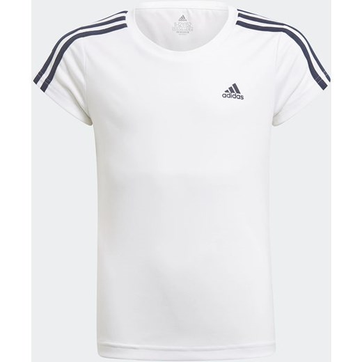 Koszulka dziewczęca Designed 2 Move 3-Stripes Aeroready Adidas 134cm SPORT-SHOP.pl