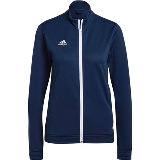 Bluza damska granatowa Adidas krótka na jesień sportowa 