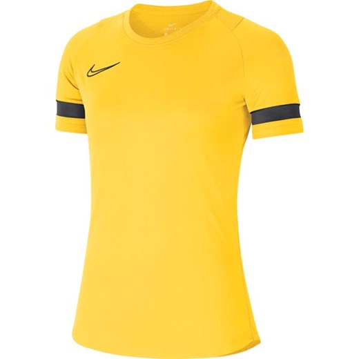 Bluzka damska Nike żółta z krótkimi rękawami 