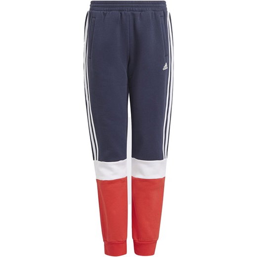 Spodnie dresowe młodzieżowe Essentials Colorblock Joggers Adidas 128cm okazyjna cena SPORT-SHOP.pl
