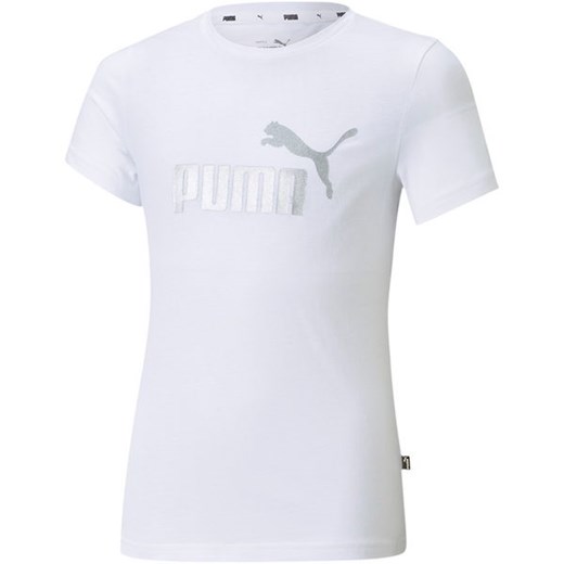 Koszulka dziewczęca ESS+ Logo Tee Puma Puma 152cm wyprzedaż SPORT-SHOP.pl