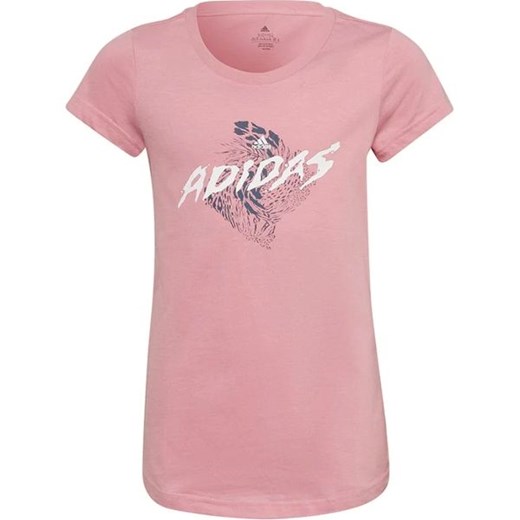 Koszulka juniorska Graphic SlimFit Adidas ze sklepu SPORT-SHOP.pl w kategorii Bluzki dziewczęce - zdjęcie 154274908