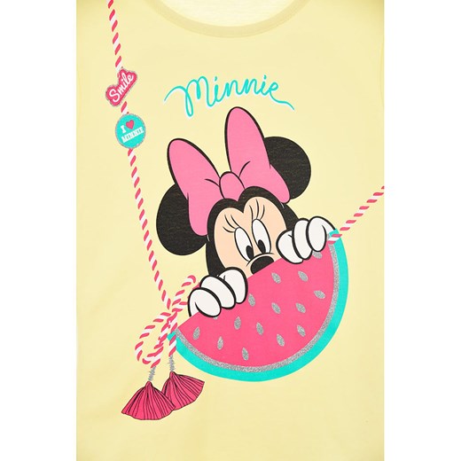 Koszulka "Minnie" w kolorze żółtym Minnie Mouse 116 okazyjna cena Limango Polska