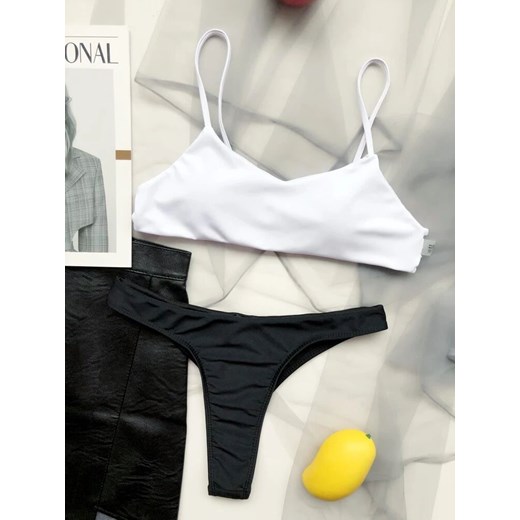 SHEIN Dwukolorowe bikini kąpielowe (M) 38 (M) SUPELO