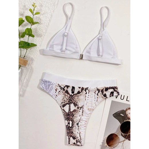 SHEIN Bikini góra dół animal print (L) 40 (L) SUPELO