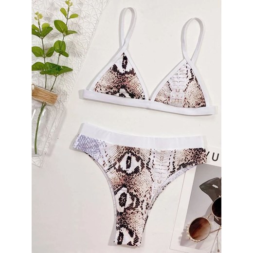 SHEIN Bikini góra dół animal print (L) 40 (L) SUPELO