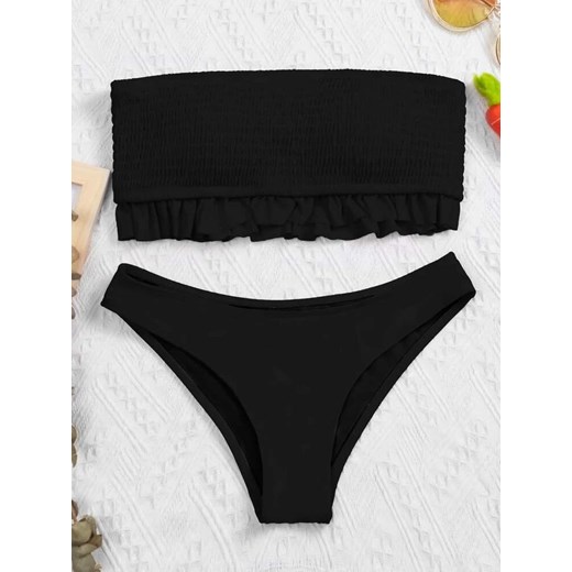 SHEIN Czarny dwuczęściowy strój kąpielowy (S) 36 (S) SUPELO