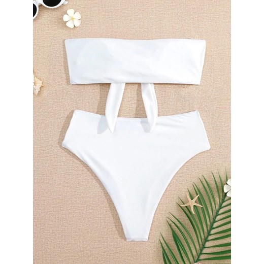 SHEIN Biały strój kąpielowy dwuczęściowy (XL) 42 (XL) SUPELO