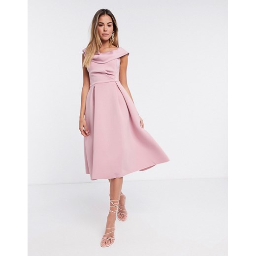 ASO DESIGN ROZKLOSZOWANA RÓŻOWA SUKIENKA (34) Aso Design 34 (XS) SUPELO