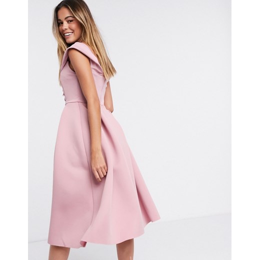 ASO DESIGN ROZKLOSZOWANA RÓŻOWA SUKIENKA (34) Aso Design 34 (XS) SUPELO