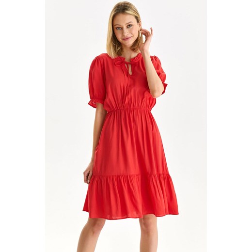 Sukienka damska z falbaną w kolorze czerwonym SSU4300, Kolor czerwony, Rozmiar Top Secret 36 Primodo
