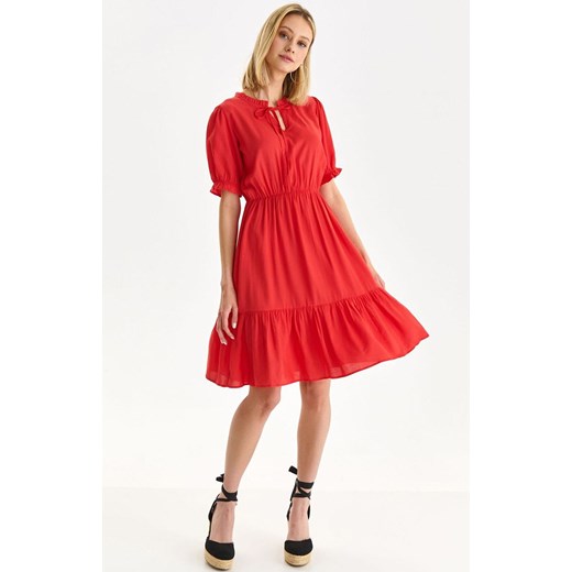 Sukienka damska z falbaną w kolorze czerwonym SSU4300, Kolor czerwony, Rozmiar Top Secret 38 Primodo