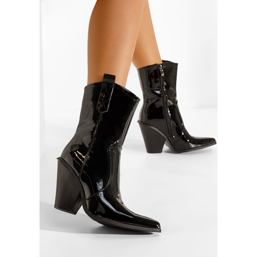 Czarne kowbojki damskie Lucena ze sklepu Zapatos w kategorii Botki - zdjęcie 154320736