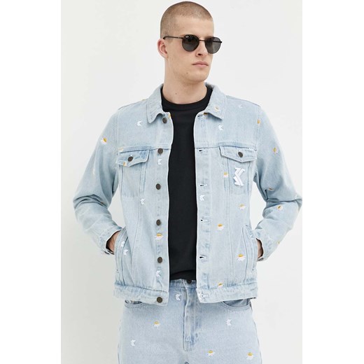 Karl Kani kurtka jeansowa męska kolor niebieski przejściowa ze sklepu ANSWEAR.com w kategorii Kurtki męskie - zdjęcie 154362848