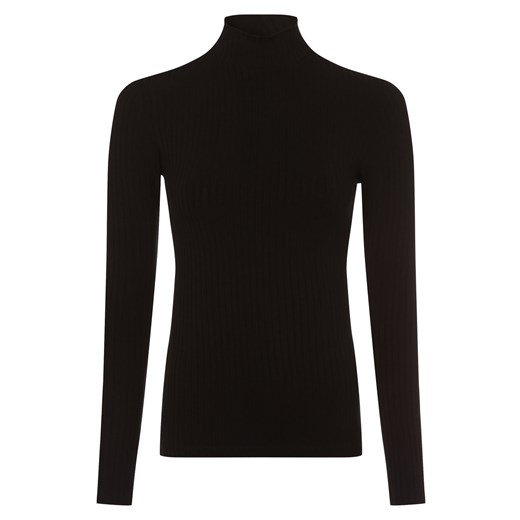 EDITED Damska koszulka z długim rękawem Kobiety Dżersej czarny jednolity ze sklepu vangraaf w kategorii Bluzki damskie - zdjęcie 154366546