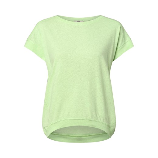 Esprit Casual T-shirt damski Kobiety Bawełna cytrynowy jednolity ze sklepu vangraaf w kategorii Bluzki damskie - zdjęcie 154366569
