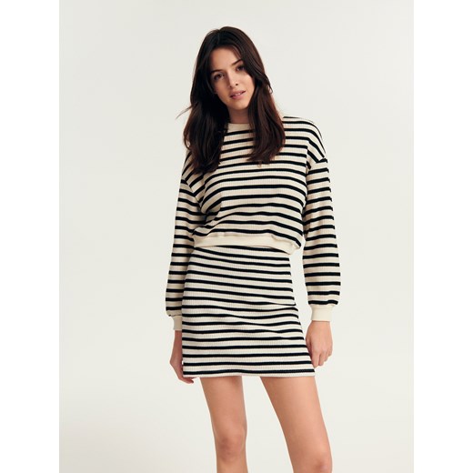 Reserved - Bluza oversize w paski - Czarny Reserved M Reserved