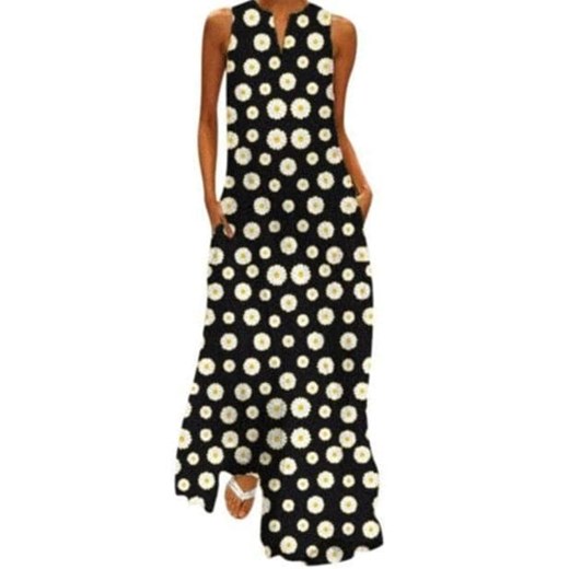 Maxi Sukienka W Kwiaty ze sklepu ParinePL w kategorii Sukienki - zdjęcie 154376359