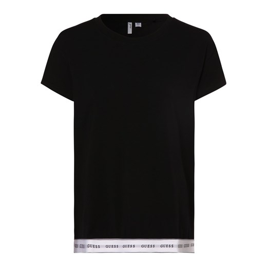 GUESS Damska koszulka od piżamy Kobiety Bawełna czarny jednolity ze sklepu vangraaf w kategorii Piżamy damskie - zdjęcie 154382759