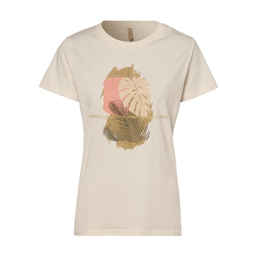 soyaconcept® T-shirt damski Kobiety Bawełna beżowy nadruk ze sklepu vangraaf w kategorii Bluzki damskie - zdjęcie 154382765