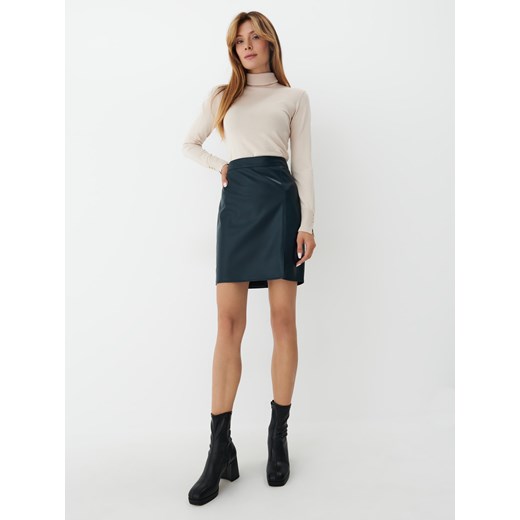 Mohito - Ołówkowa spódnica z wysokim stanem - Turkusowy Mohito 34 Mohito wyprzedaż