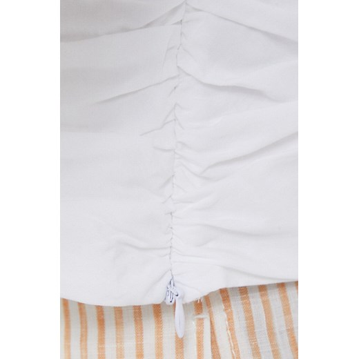 Dkny bluzka bawełniana damska kolor biały gładka XS ANSWEAR.com