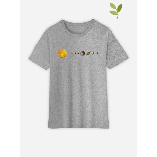Koszulka "Solar system" w kolorze szarym ze wzorem Wooop 152 Limango Polska okazja