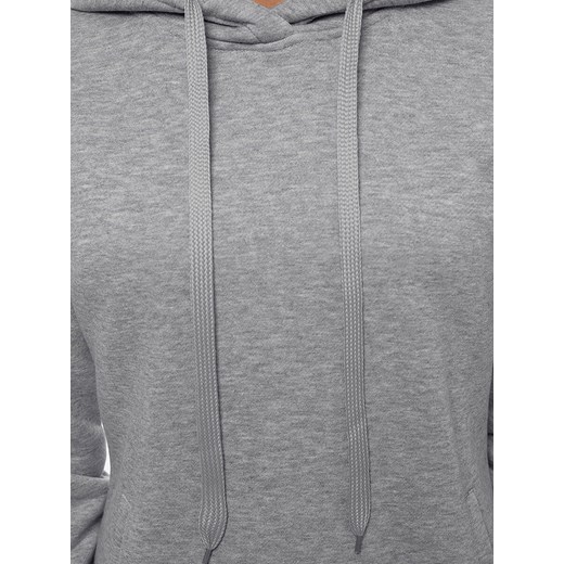 Bluza z kapturem damska szara OZONEE JS/YS10005/2Z Ozonee L okazyjna cena ozonee.pl