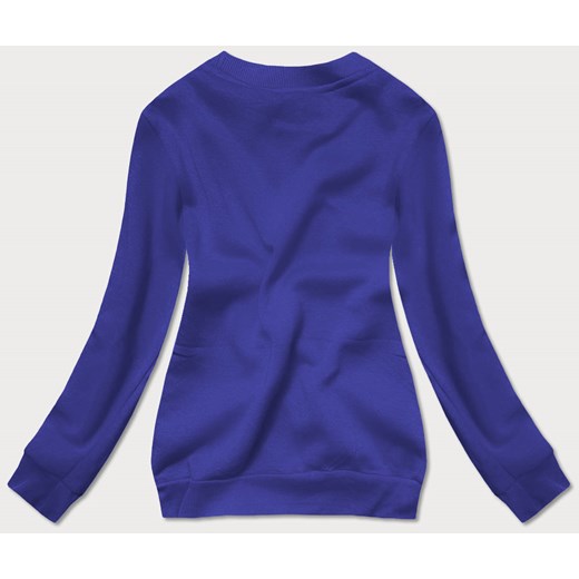 Bluza dresowa damska ze ściągaczami chabrowa (W01-65) ze sklepu goodlookin.pl w kategorii Bluzy damskie - zdjęcie 154404895