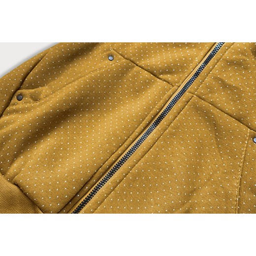 ROZPINANA BLUZA W KROPKI MUSZTARDOWA (AMG830) Goodlookin.pl XL (42) goodlookin.pl