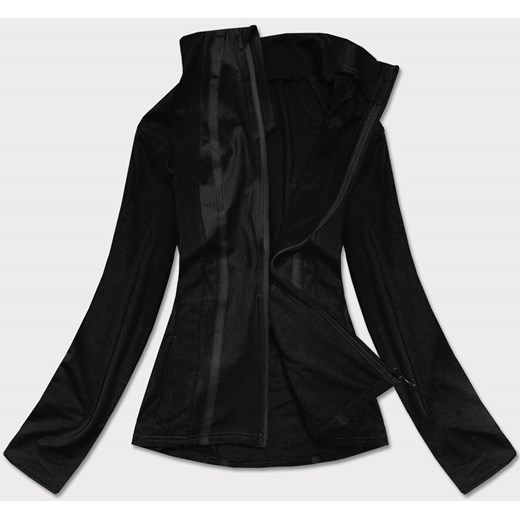Bluza damska z niską stójką czarna (hh020-01) ze sklepu goodlookin.pl w kategorii Bluzy damskie - zdjęcie 154405536