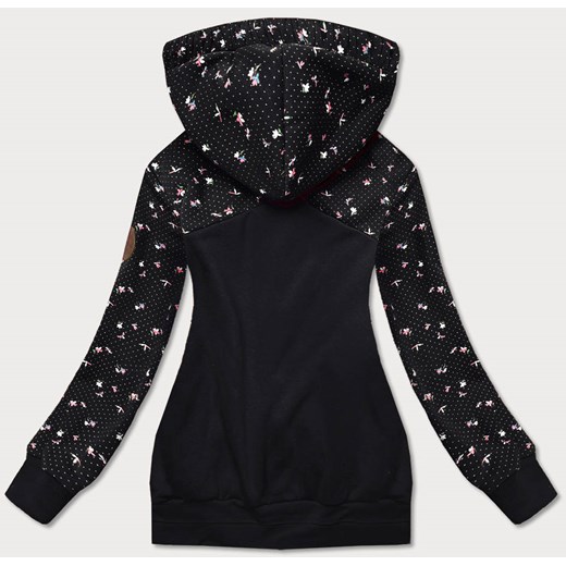 BLUZA DAMSKA Z KWIATUSZKAMI CZARNA (AMG828) Goodlookin.pl S (36) okazyjna cena goodlookin.pl