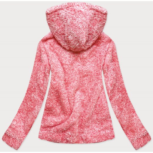 PLUSZOWA DAMSKA BLUZA MELANŻ CZERWONA (HH034-5) Goodlookin.pl XL (42) wyprzedaż goodlookin.pl