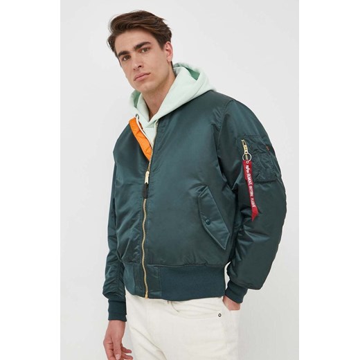 Alpha Industries kurtka bomber dwustronna męska kolor zielony zimowa Alpha Industries L ANSWEAR.com