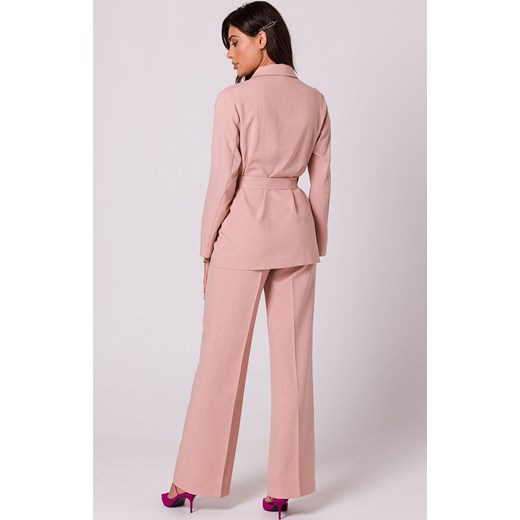 Spodnie z ozdobnymi guzikami w kolorze różowym B252, Kolor różowy, Rozmiar L, BE Be L Primodo