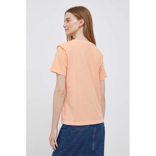 Dkny t-shirt damski kolor pomarańczowy S ANSWEAR.com