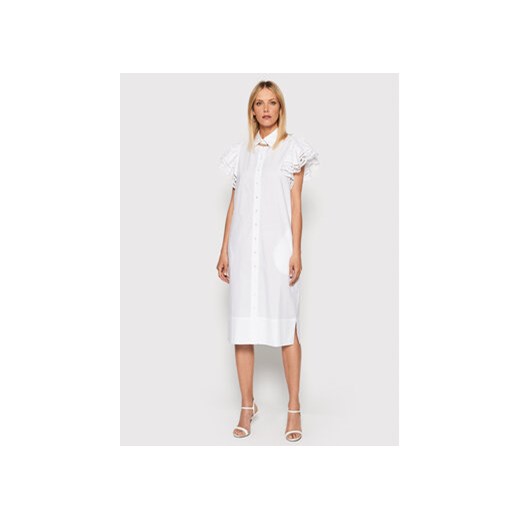 TWINSET Sukienka koszulowa 221TT2130 Biały Straight Fit Twinset 48 okazja MODIVO